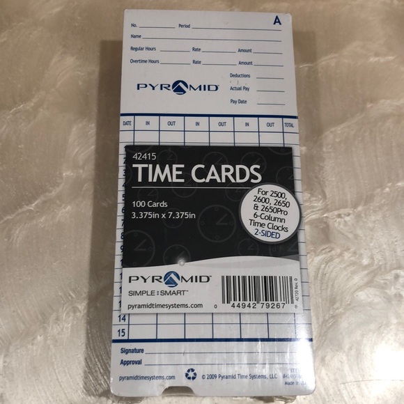 Pyramid Time Cards - Picture 1 of 3